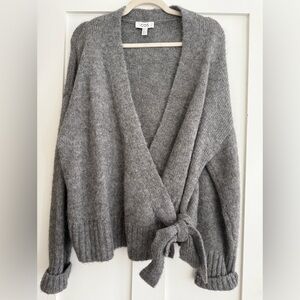 COS Charcoal Women's Wrap Cardigan
